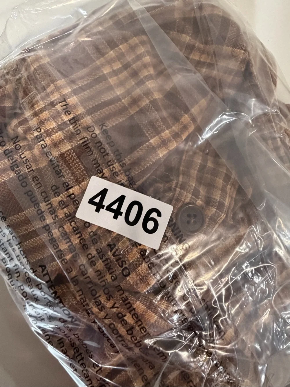 Polo Ralph Lauren Large G.I. Shirt Brown Plaid Long-Sleeve Button-Down Shirt